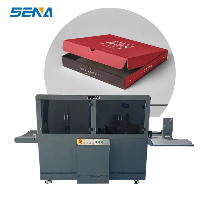 Hot Selling 3d One Pass Digital Inkjet SENA Technology 6-color UV Printer For Printing Bags Cardboard Plastic Bag Pizza Boxes