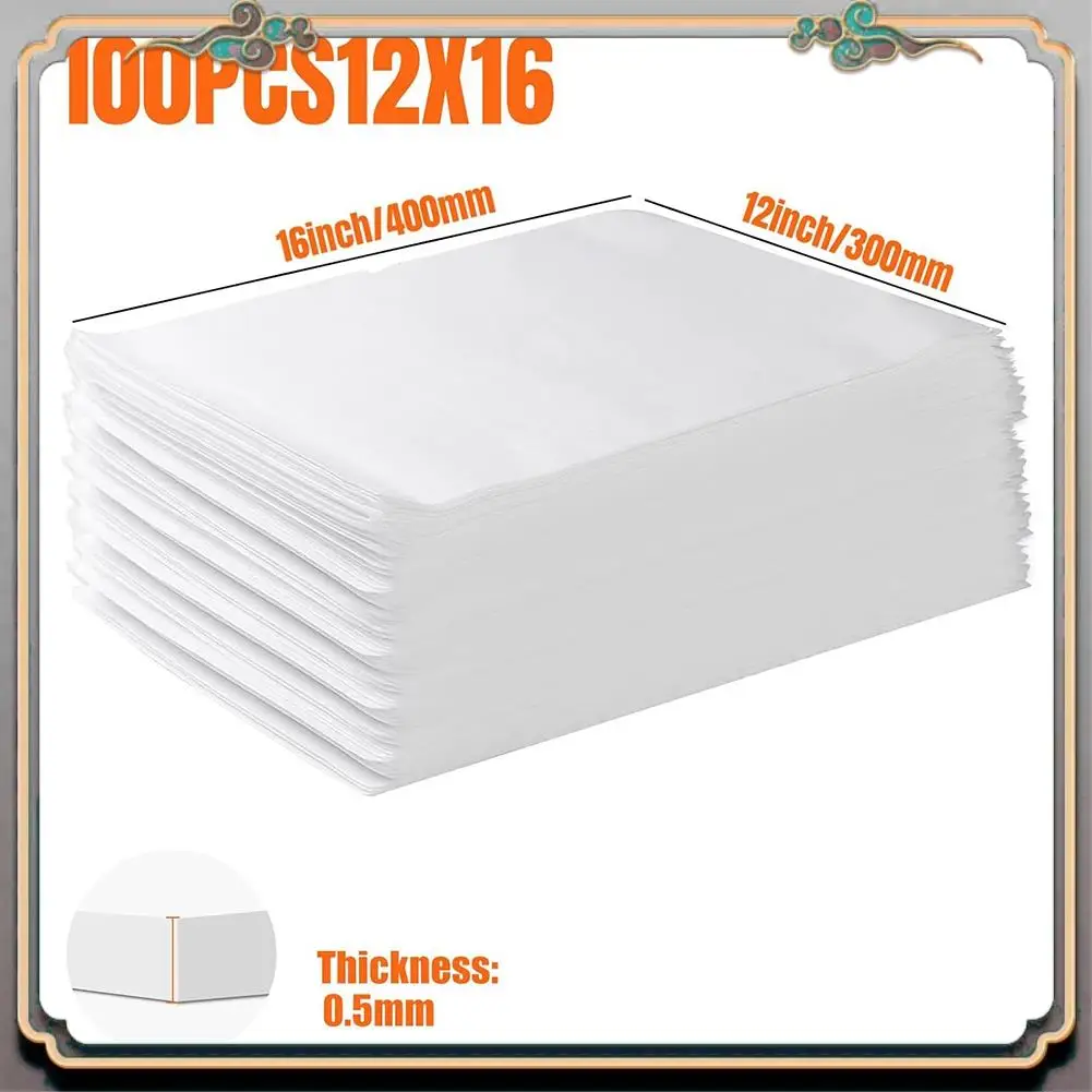 Duurzame 100 stuks kussenschuimzakjes, 12x16 inch verpakking dempende benodigdheden voor het verplaatsen, 0,5 mm dikke schuimwikkelzakjes