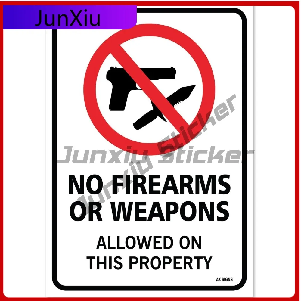 

No Firearms Guns Or Unique Car Laptop Window Truck Waterproof Vinyl Decal Sticker Retro Unique Funny Retro Retro Funny