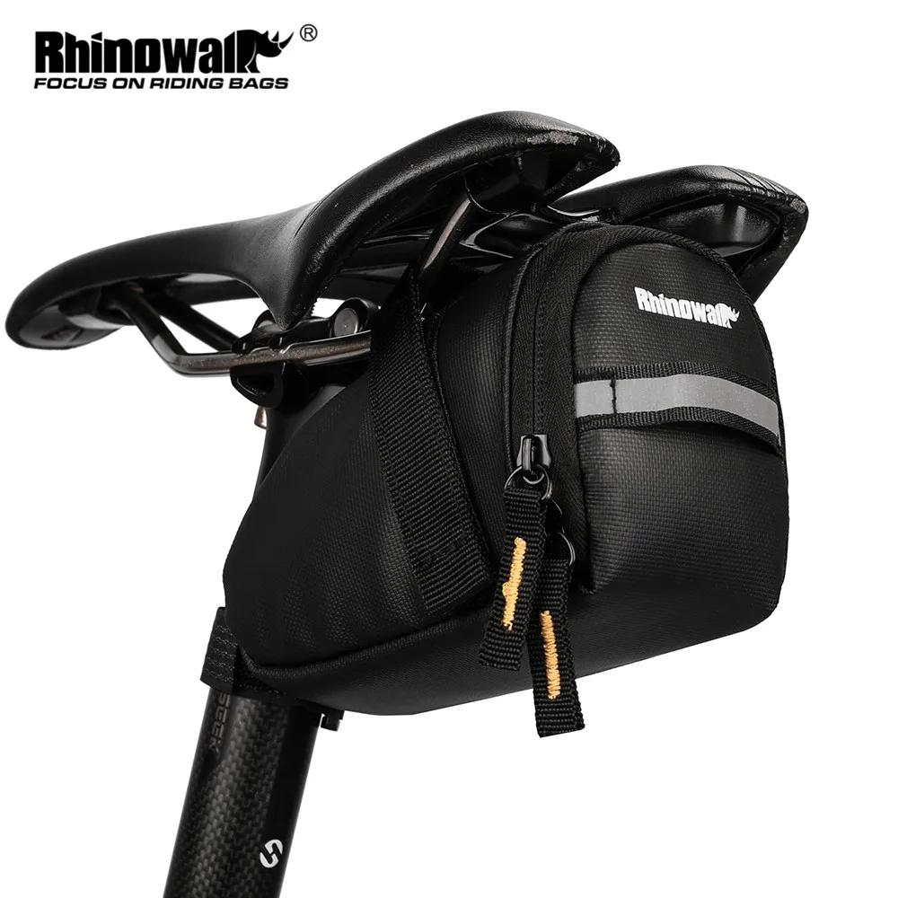 Rhinowalk Bike Saddle Bag Rainproof MTB Mountain Bike Rear Back Under Seat Bag Reflective Tail Bag Seatpost Cycling Accessories