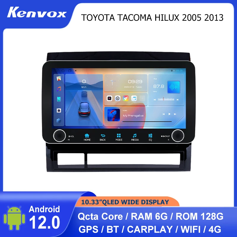 

Автомагнитола 2 din, 10,33 дюйма, QLED, Android, для TOYOTA TACOMA HILUX 2005 2013