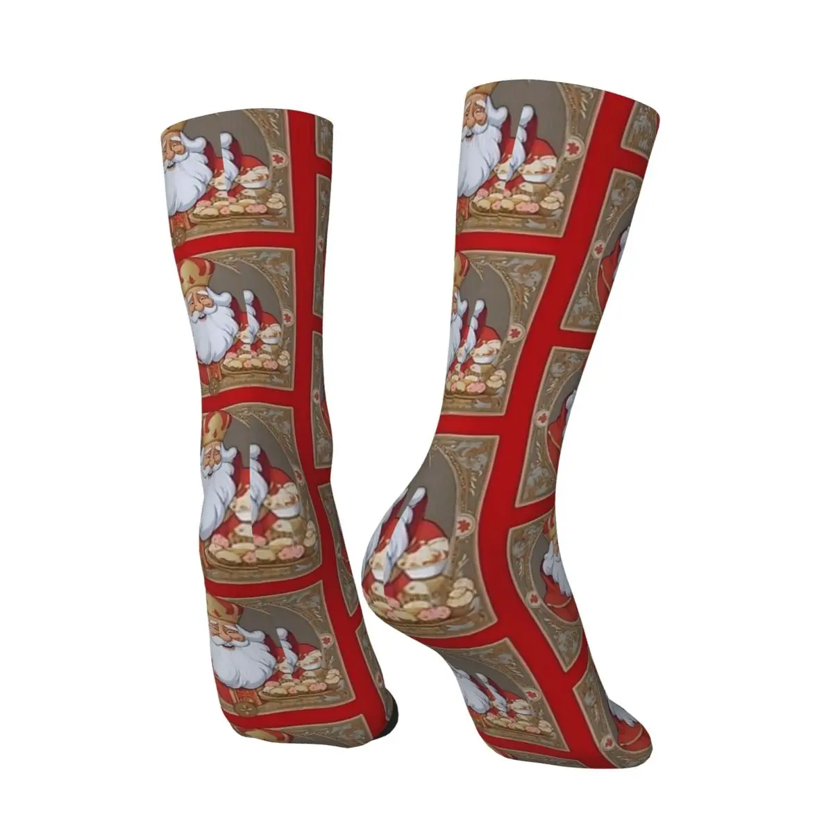 Merry Christmas Day Saint Nicholas Socks Cartoon Kawaii Stockings Autumn Anti Skid Men Socks Breathable Pattern Skateboard Socks