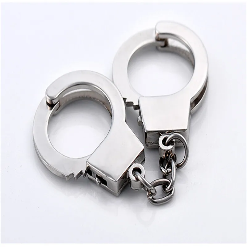 1/2/4pcs Creative Personalized Simulation Handcuffs Keychains Metal Handcuffs Keychain Pendants Birthday Couples Friend Gifts