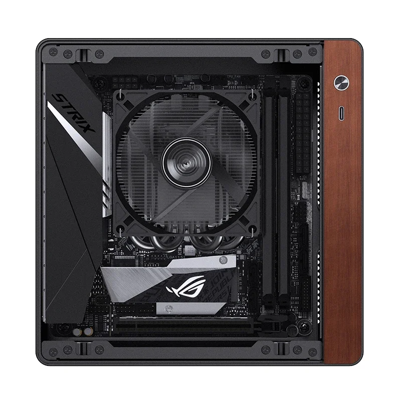 JONSBO NV10 Chassis ITX MINI Supporto completamente in alluminio Alimentatore 1U FLEX Custodia per computer in piedi o sdraiata