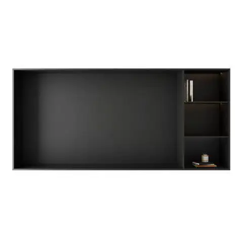 Nicho para TV, nicho para celebridades de internet, nicho empotrado en gabinete de placa de acero inoxidable de 75, 85 y 100 pulgadas