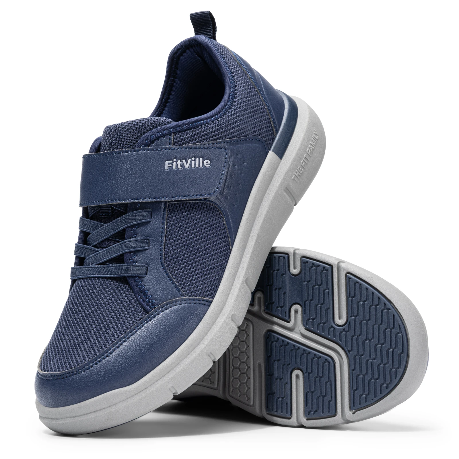 Zapatos para diabéticos Fitville para hombre, zapatos deportivos anchos y transpirables para caminar, zapatillas informales para hombre, calzado para pies hinchados