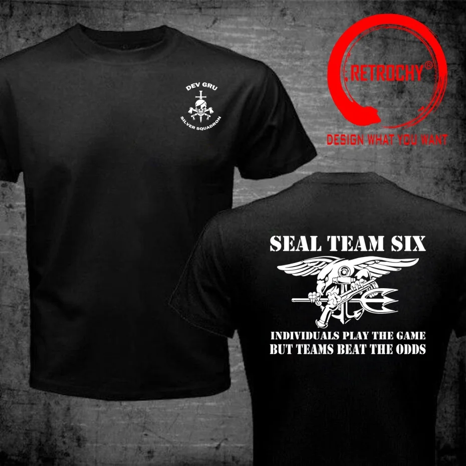 Funny Design Naval Seals Devgru NSWDG Seal Team 6 Six  Shirt Men Fashion Trendy Casual Clothing Stylish Tops Tee Shirt Leisure