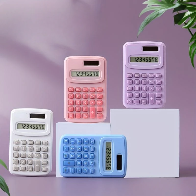 Cartoon mini calculator with high aesthetic value, portable handheld calculator