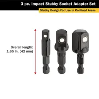 SenNan 3pcs Impact Socket Adapter 1/4 3/8 1/2\