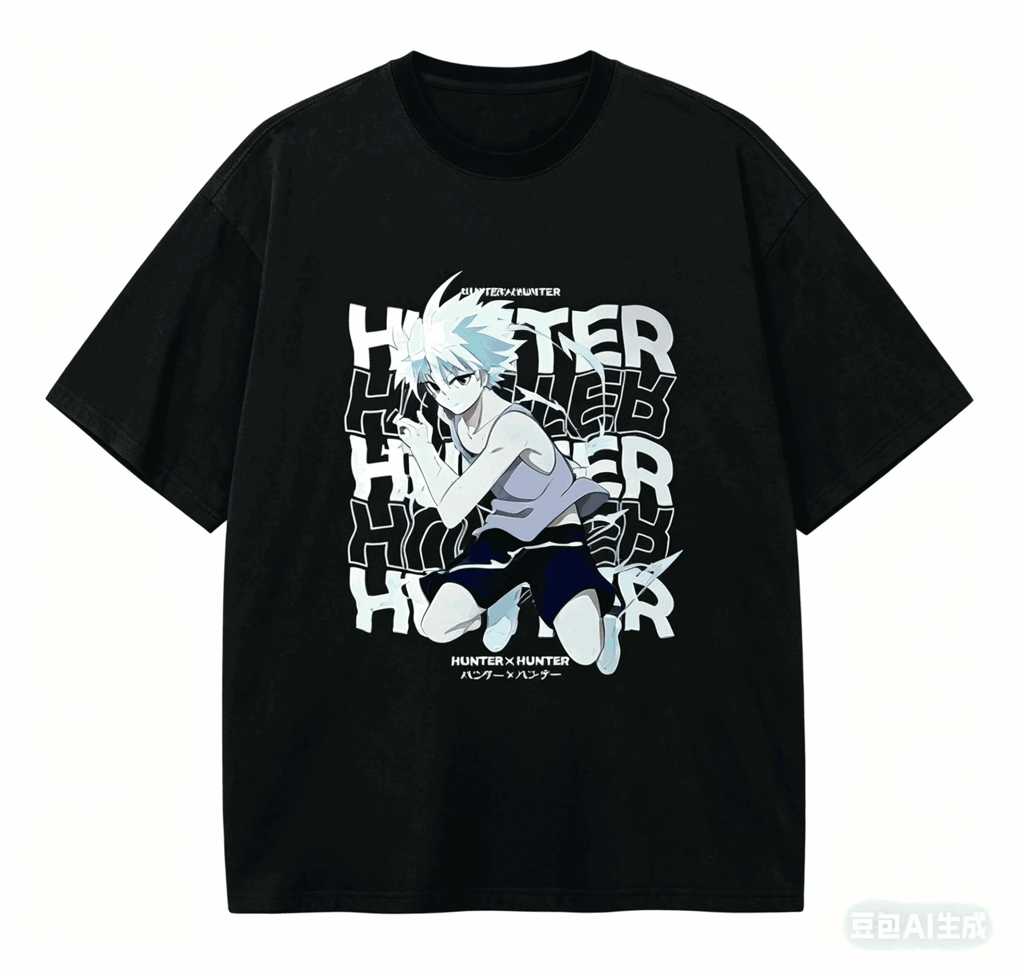 Unisex Hunter X Hunter T‑Shirt Oversized Short Sleeve Tee Killua Zoldyck Anime Manga Graphic Streetwear Tops for Men Women