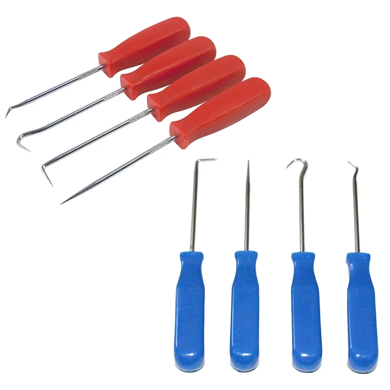 4Pcs Car Pick & Hook Remover Tool Set Oil Gasket Puller,Car Pick & Hook Set O Ring Oil Seal Gasket Puller Remover Tools Hand