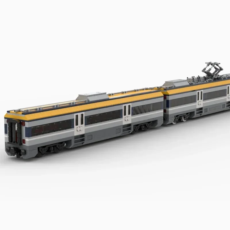 Treno ferroviario Serie Moc Mattoni da costruzione Scala 1:48 Ispirato Treno per pendolari Modello Tecnologia di costruzione Blocco modulare Giocattolo fai da te Regalo