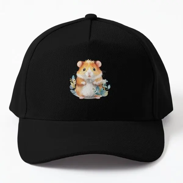 

Hamster Cute Watercolor Baseball Cap Hat Casual Outdoor Fish Boys Printed Summer Women Snapback Bonnet Spring Black Sport