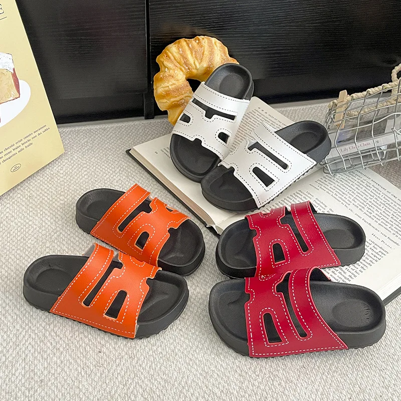 2026 New Chinese Style Kids Slippers Summer Thick Sole Casual Slides Boys Girls Indoor Outdoor Fashion Shoes - view 4