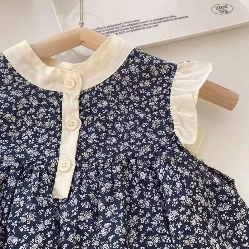 Girls' Summer Wear 2025 New Korean Version of Baby Girl Foreign Style Children's Floral Princess Dress Little Girl Dress