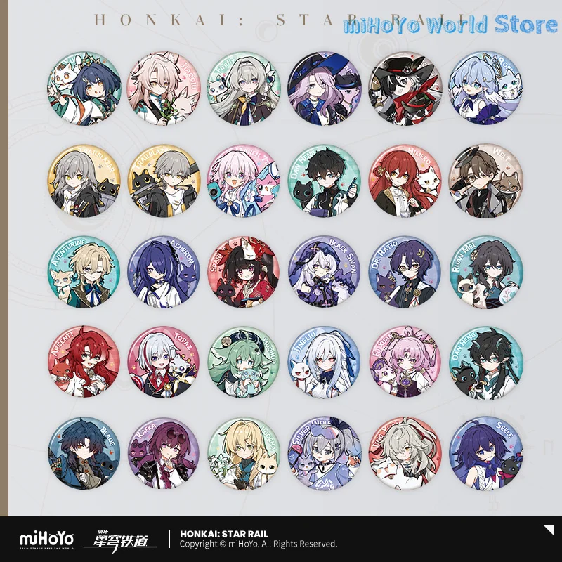 Distintivo original robin boothill firefly jade yunli jiaoqiu distintivo pendente honkai estrela ferroviário traje cosplay anime