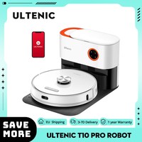 Ultenic T10 Pro Robot Vacuum Cleaner with Self Emptying Station 4000Pa Suction Dual SpinPower Mopping, Lidar Navigation, 5200mAh
