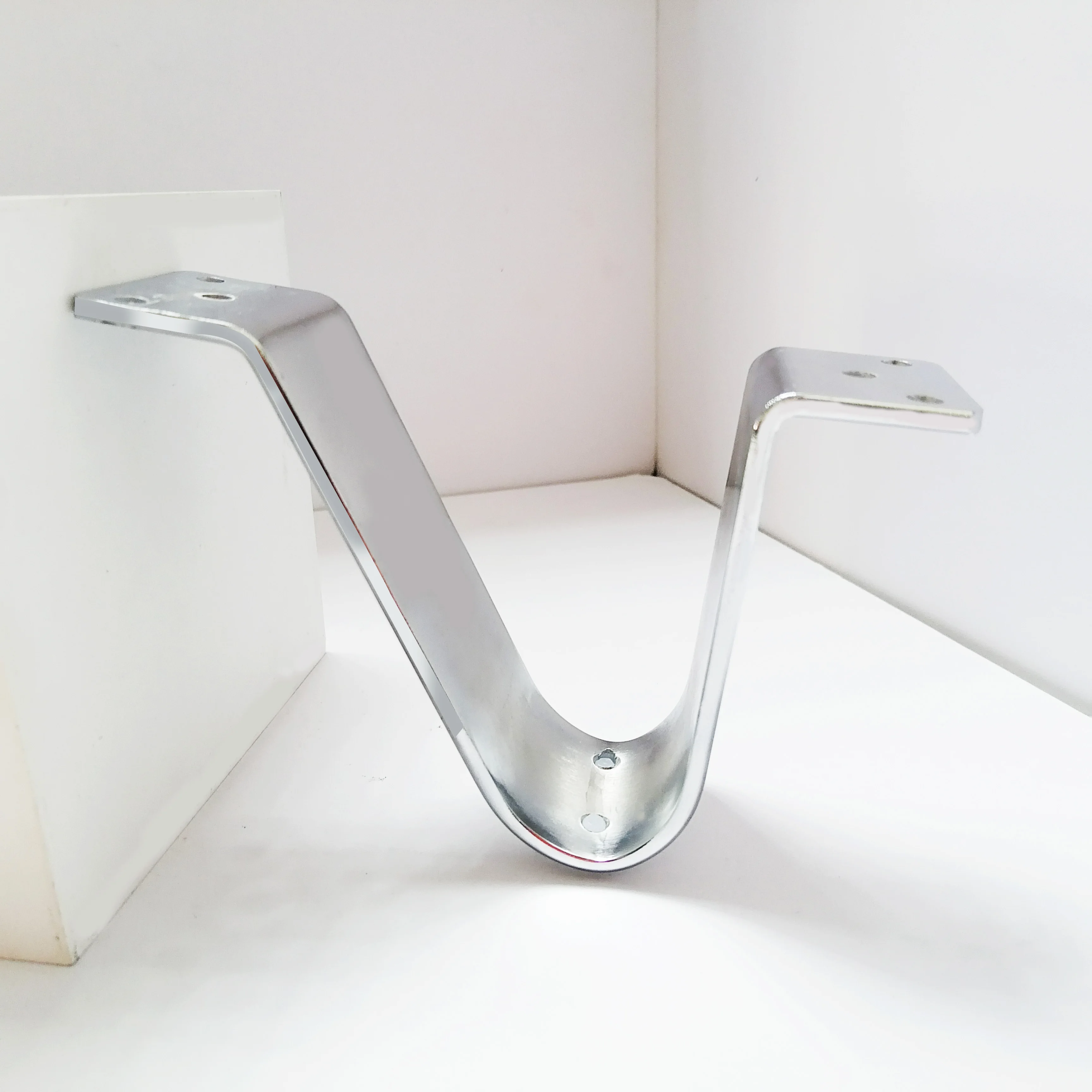 4pcs Fashionable silver cabinets, sturdy furniture hardware accessories, popular U-shaped sofa legs, suitable for bookshelves