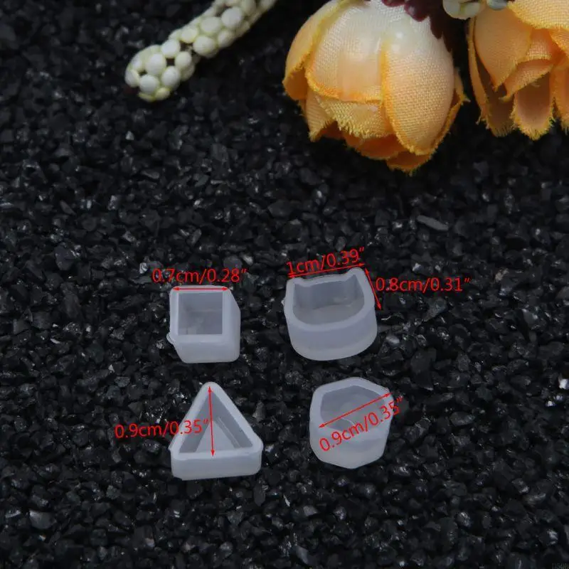 

D5QB 8-Pair Small Earrings Epoxy Resin Mold Jewelry Making Pendant Silicone Mold