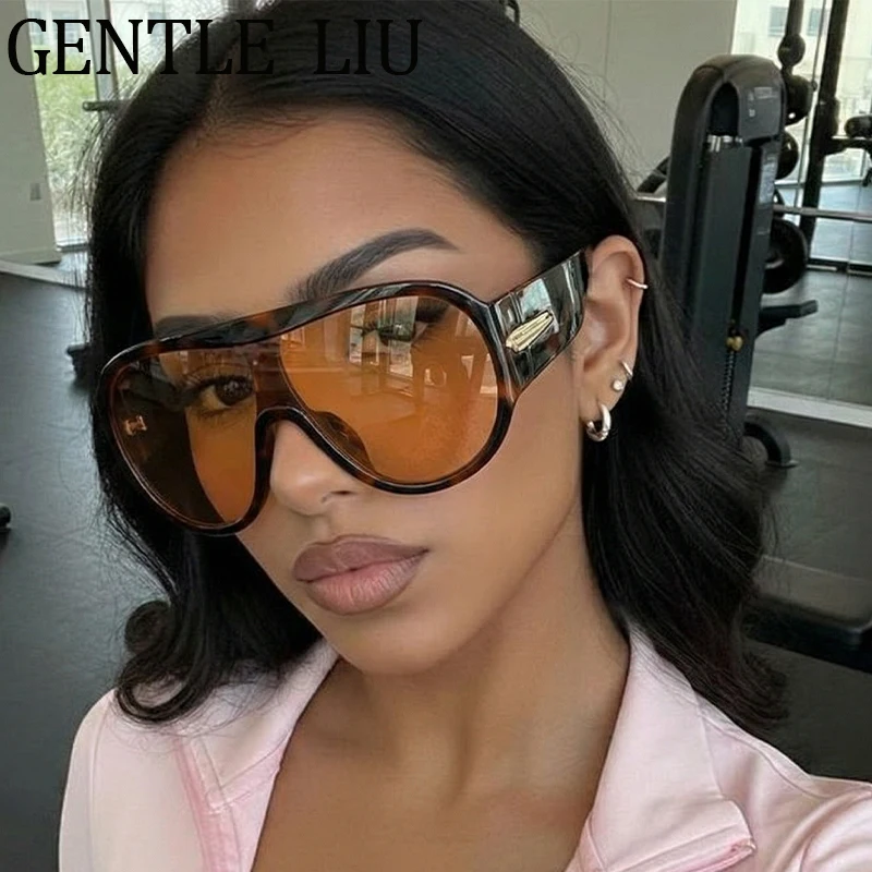 

Y2K Punk Oversized Shield Mask Sunglasses Women Big Frame 2026 Luxury Brand Vintage Flat Top One-Piece Sun Glasses Lady Shades