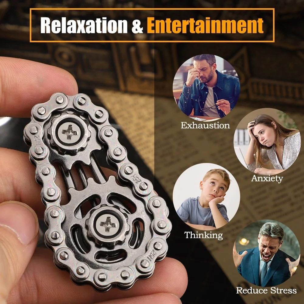 Fidget Spinners ของเล่นสําหรับผู้ใหญ่โลหะจักรยาน Pain Stim Fidgets ของเล่นสําหรับวัยรุ่น ADHD Cool Gadgets โต๊ะสํานักงานของขวัญ