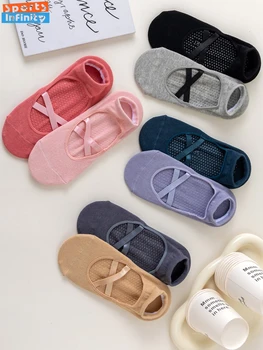 1pair Fashion Yoga Socks Anti Slip Women Professional Pilates Socks Cotton Dance Floor…