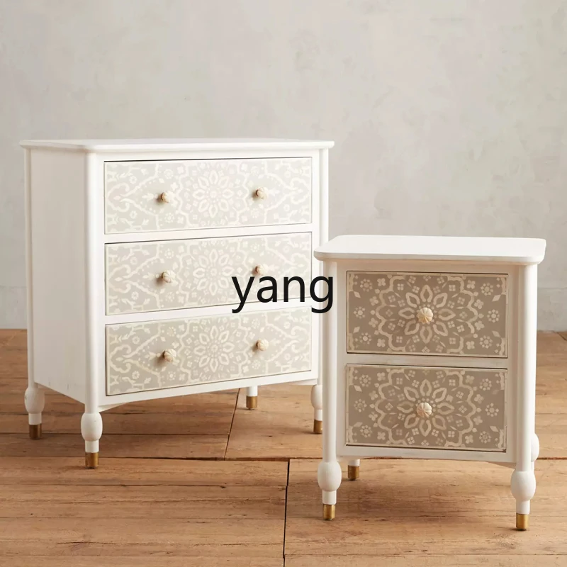 

LH retro six-chest cabinet bedroom storage cabinet hand-painted drawer decorative cabinet