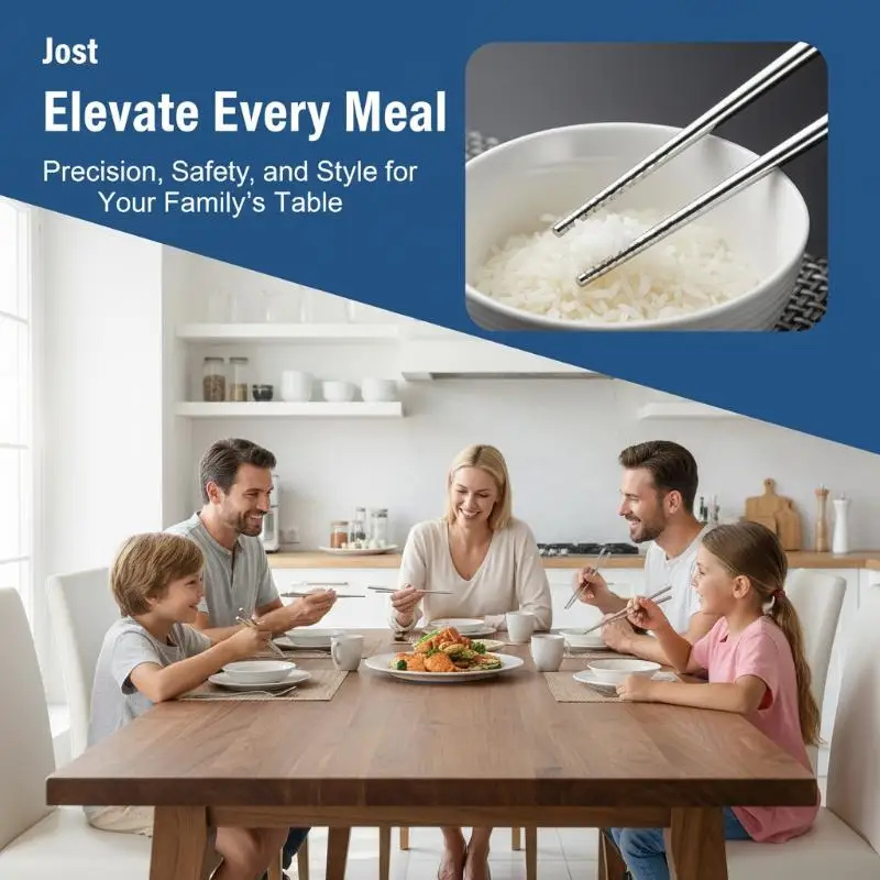304 Stainless Steel Chopsticks 21cm Food Grade Laser Non-Slip Reusable Utensils for Restaurant Home Cooking Sushi