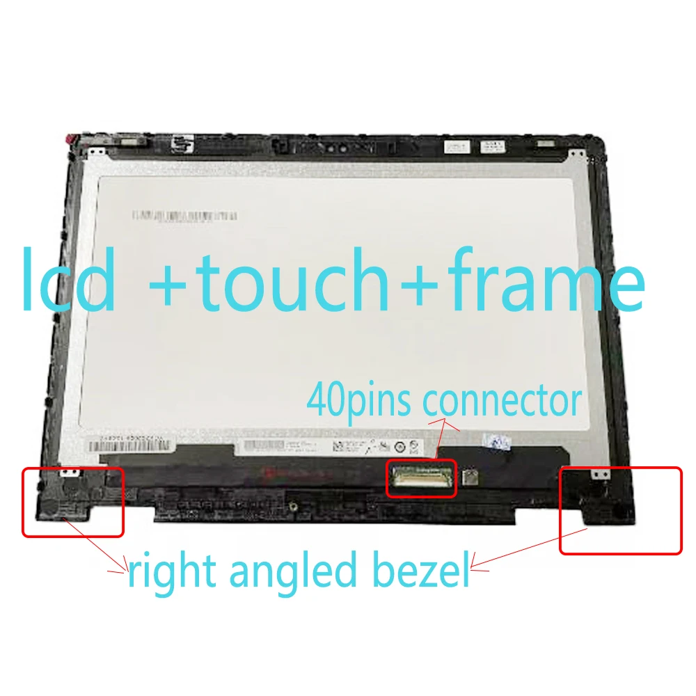 LCD 디스플레이 터치 스크린 디지타이저 조립 프레임, DELL Inspiron 13 5368 5378 5379 p69g 용, B133HAB01.0 NV133FHM-N41 A11, 13.3 인치