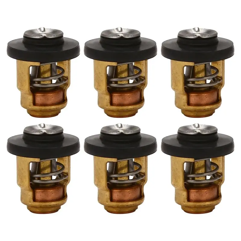 A48P-6Pc 6E5-12411-00 6E5-12411-02 6E5-12411-10 Boat Engine Thermostat For For Outboard Motor Engine Part
