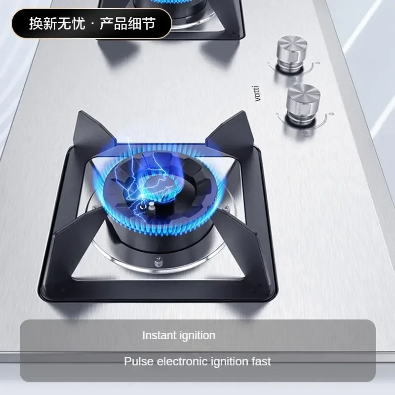 

Powerful 5.0kW Double Burner Gas Cooktop for Home Kitchen with Durable Stainless Steel Panel Easy To Clean HOT SALES
