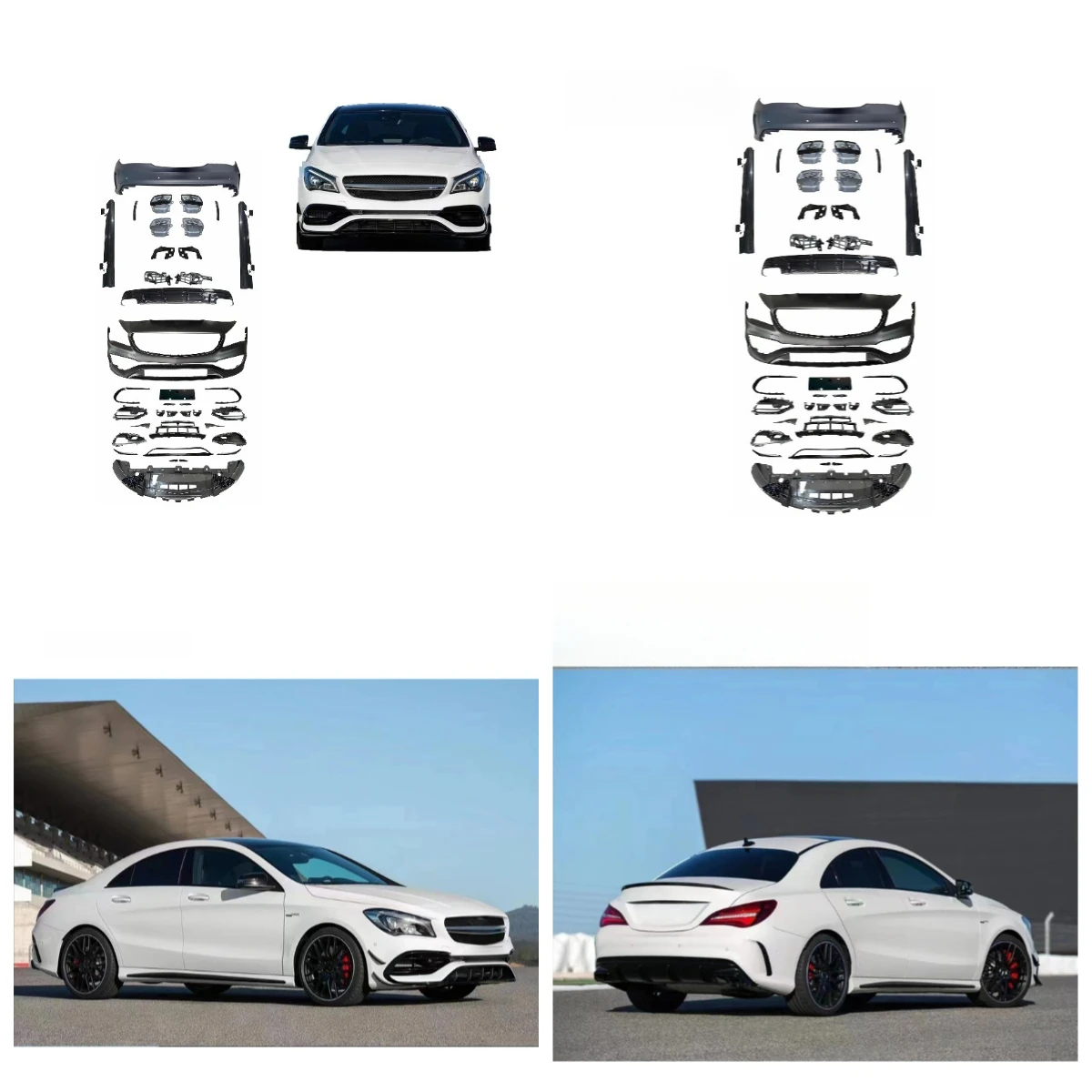 

Stlf Facelift Body Kits For CLA-Class W117 Late Change To CLA45 Body Kit Car Parts Car Bumpers