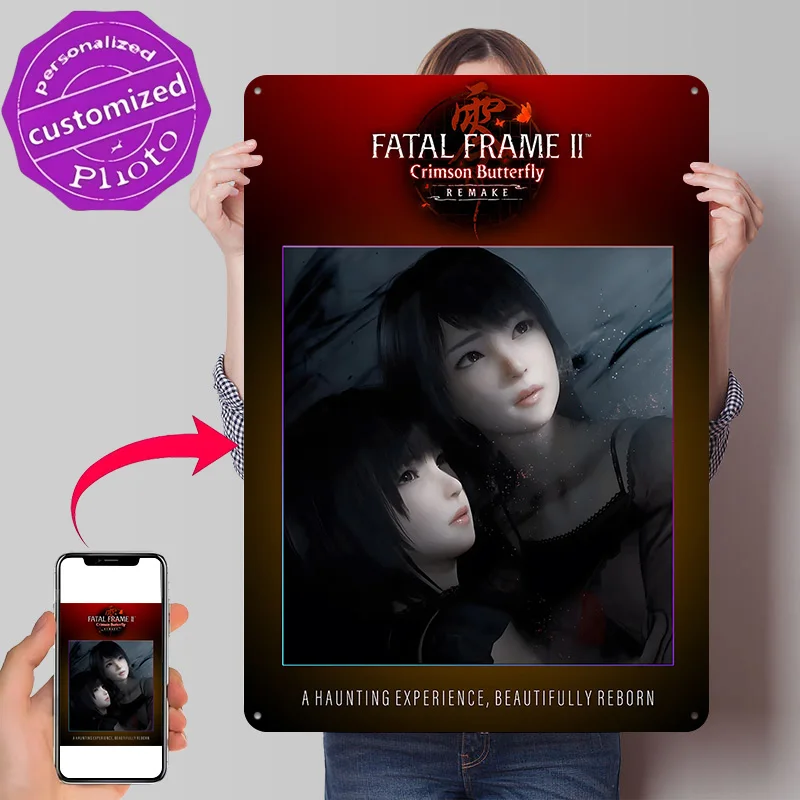Fatal Frame II Crimson Butterfly Remake Metal Poster Perfect Gift for Fans Lovers Customized Wall Art Metal Sign for Room Decor