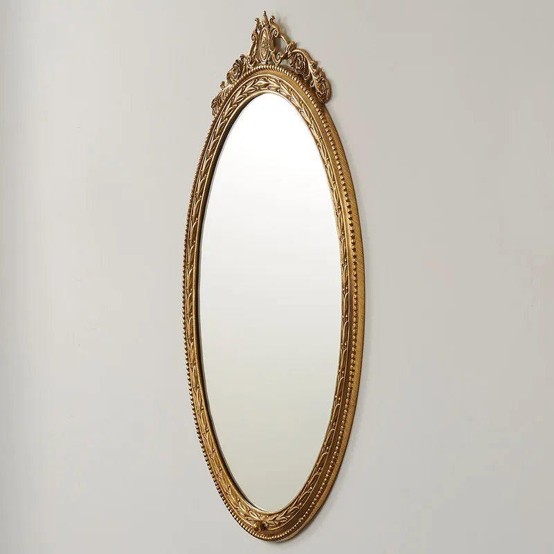 French European luxury retro villa living room porch all copper decorative mirror dining side mirror fireplace angel dressing
