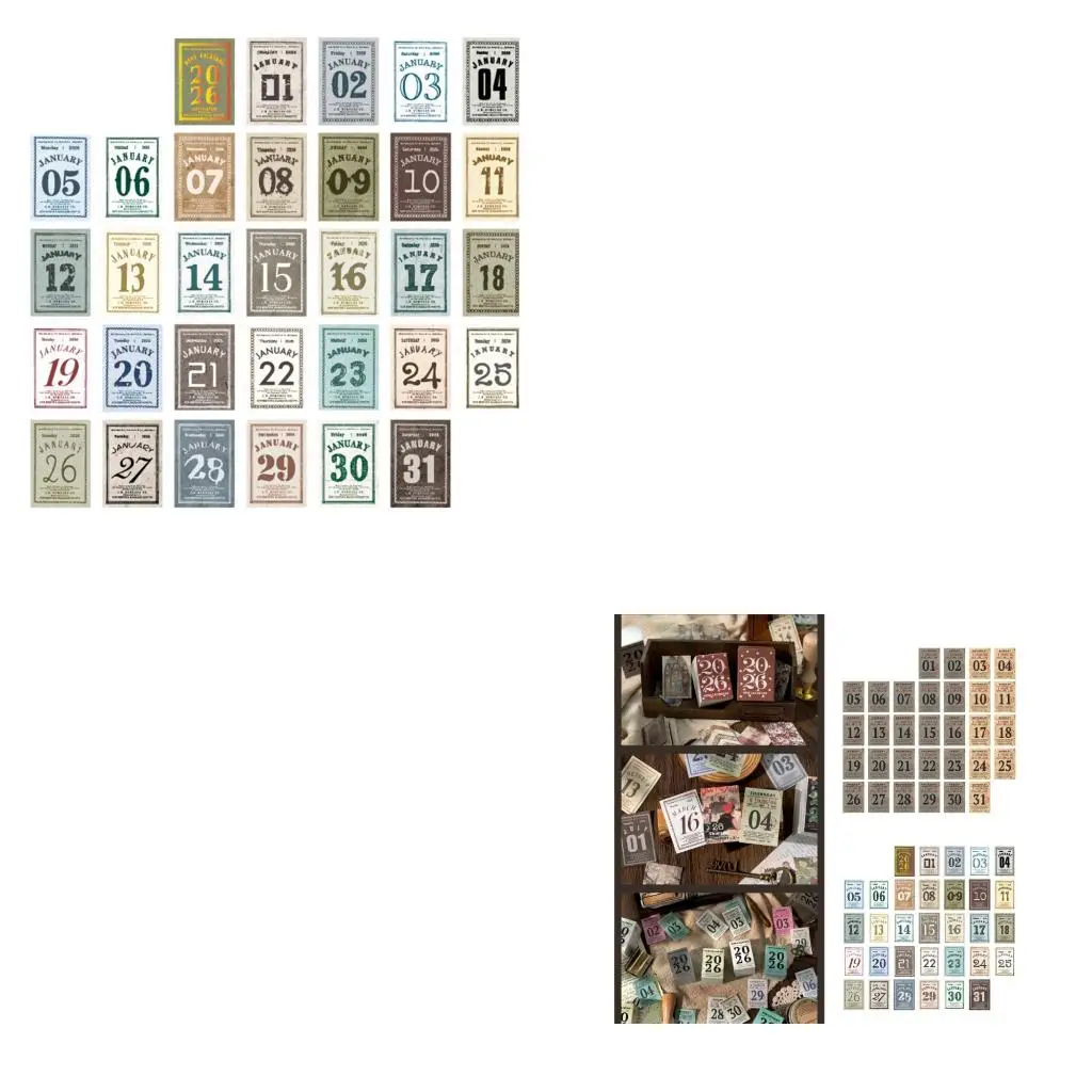  2026 Small Desk Calendar 365 Day Tear Off Paper Calendar Writing Pad For Daily Planning and Schedules Time Management