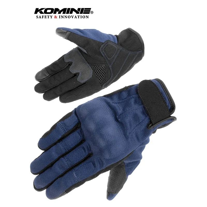 KOMINE GK-2493 Spring and Summer Double Layer Fine Mesh High Comfort Light Protection Motorcycle Knight Gloves Men's and Women's