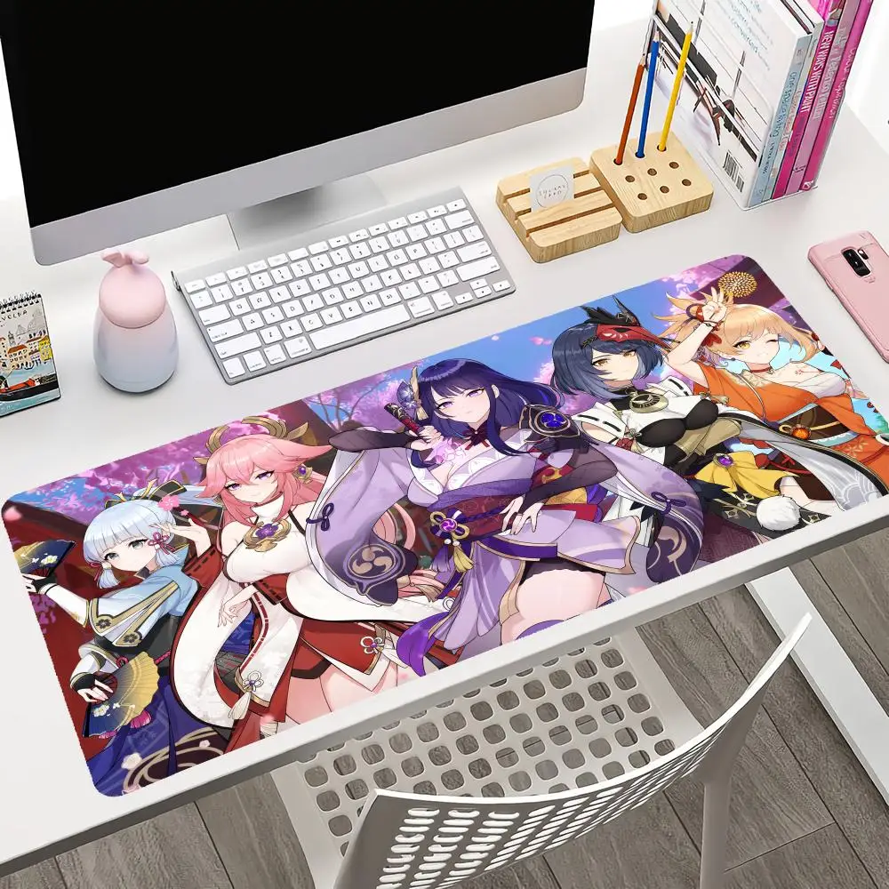 Genshin Impact Family Photo Mousepad Large Gaming Mouse Pad LockEdge Thickened Computer Keyboard Table Desk Mat