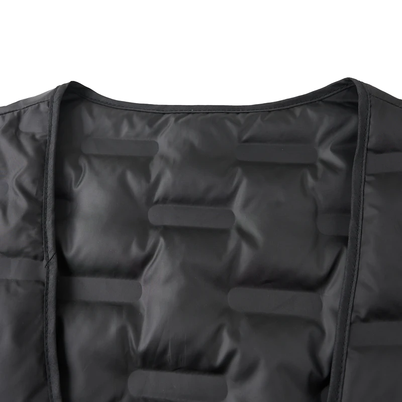 Men Lightweight Warm Puff Down Coat Black V-Neck Thermal Waistcoat Winter Autumn Cosy Sleeveless Outerwear Leisure Look