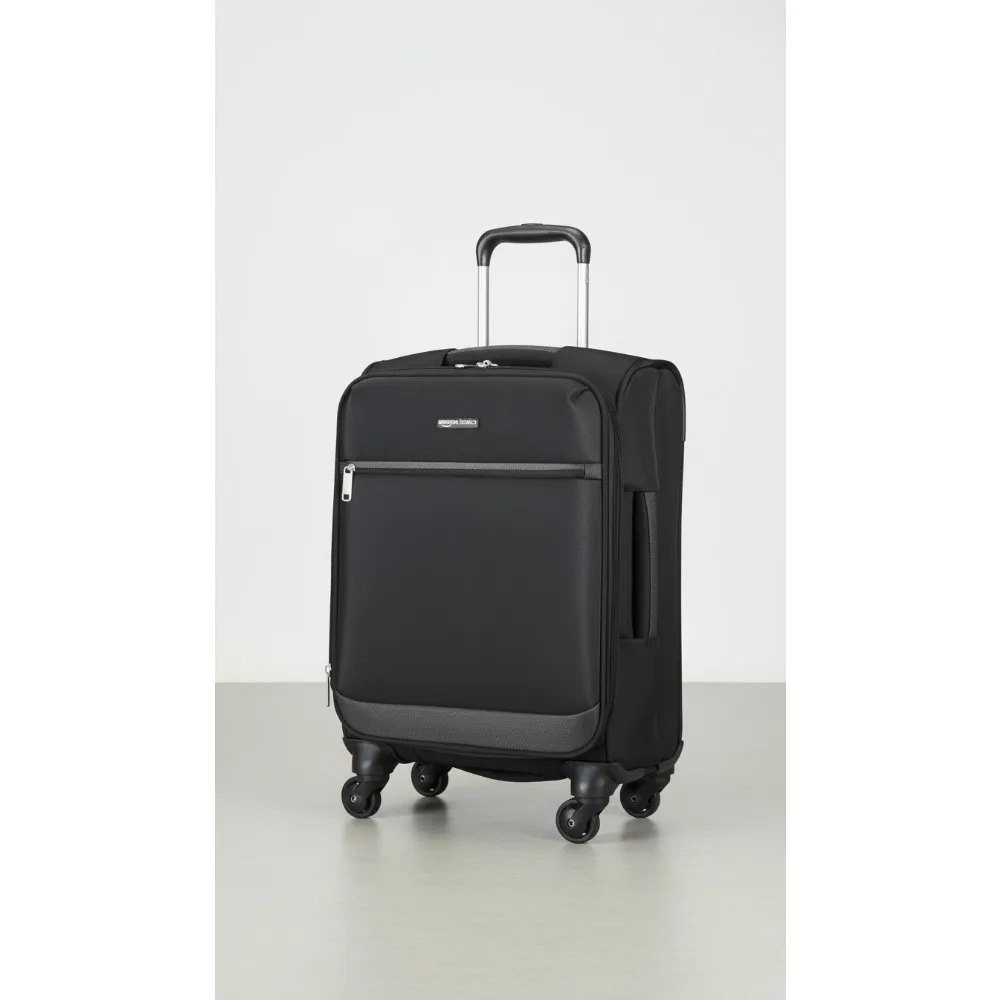 

18-Inch Expandable Carry-On Suitcase with Spinner Wheels, Lightweight Softside Luggage for Travel