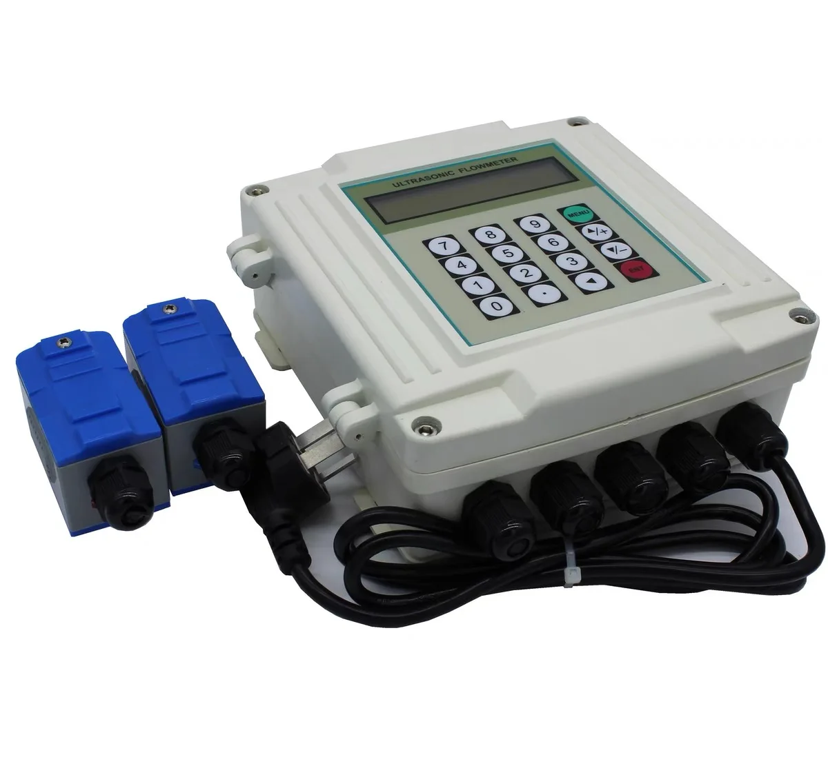 Pulse Portable Clamp-on Digital Display Liquid Flowmeter Raw Water Ultrasonic Flow Meter