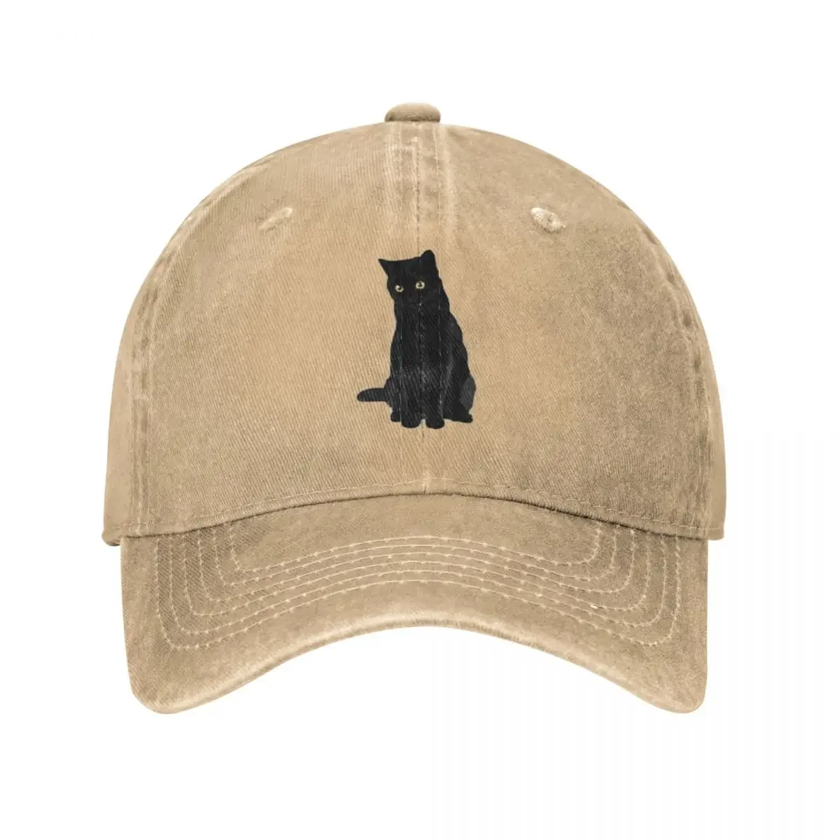 BIeck Cat Baseball Cap Funny Animal Aesthetic Female Washed Hip Hop Hats Adjustable Casual Hippie Baseball Caps Gift