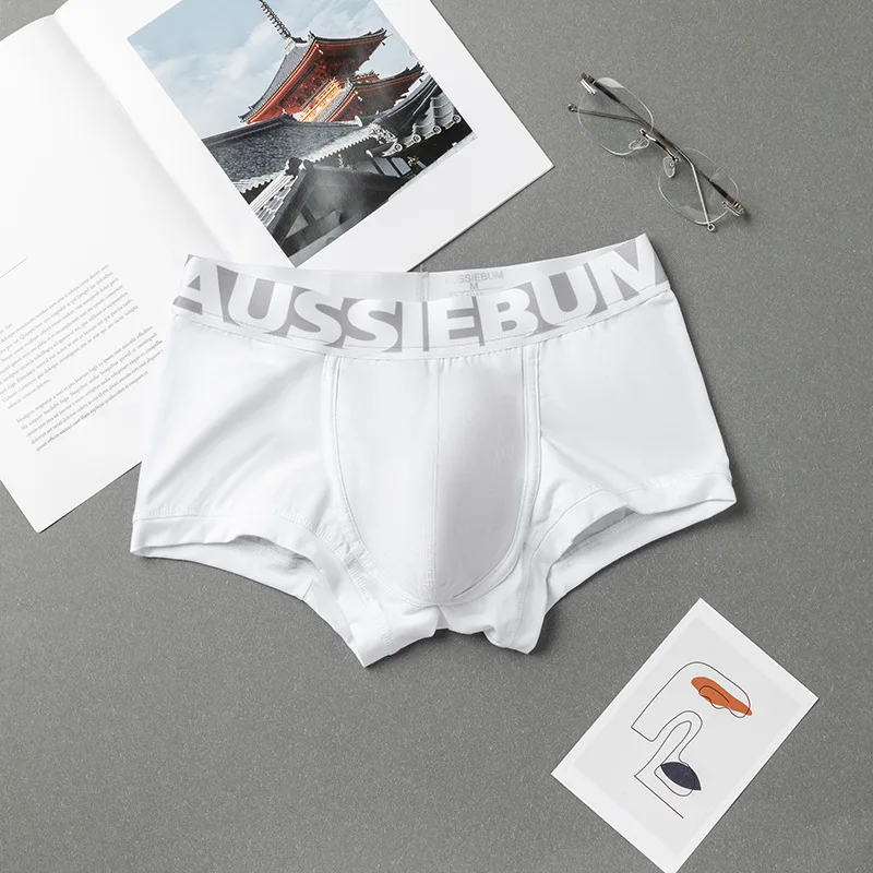 AUSSIEBUM-Calzoncillos sexys para hombre, ropa interior colorida con realce de cadera, suspensorio elástico cómodo y transpirable