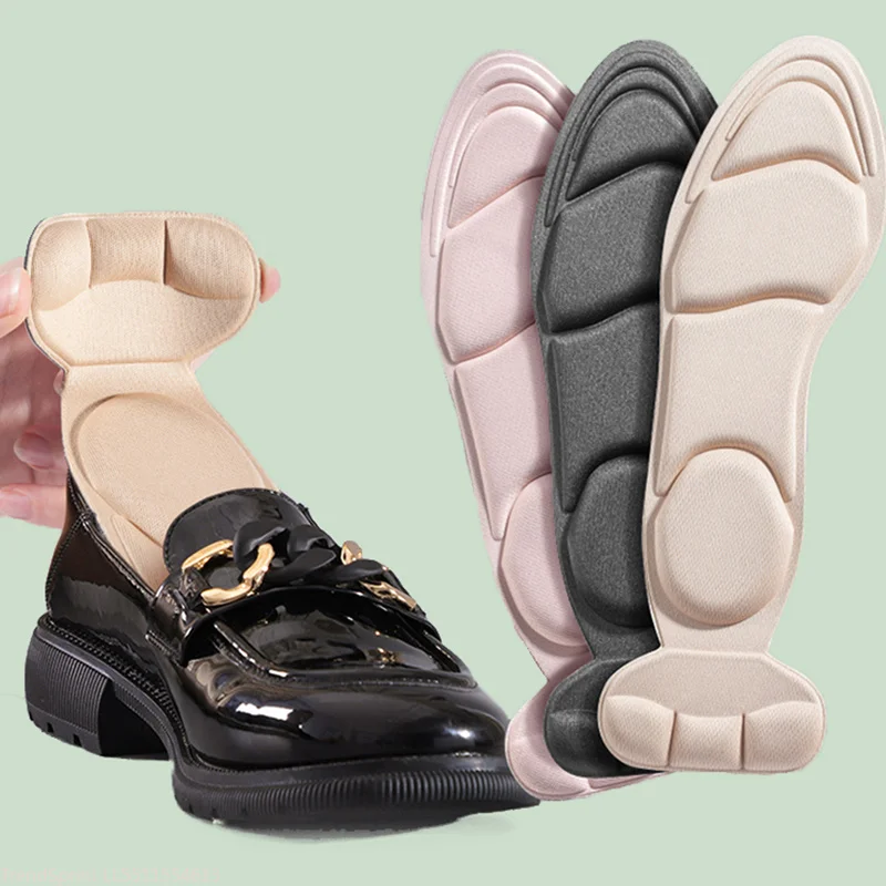 Memory Foam Shoe Insole Anti‑Slip Cutable Comfort Breathable Heel Protection Massage Pad For Women High‑Heel Shoes