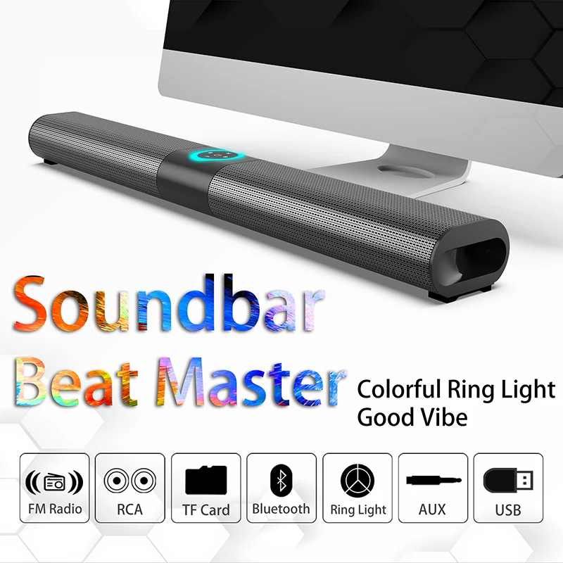

Wireless Subwoofer Bluetooth Speaker Sound Bar Box Soundbar For TV Music Radio FM Big Bocina Bass Blootooth Caixa De Som Coluna