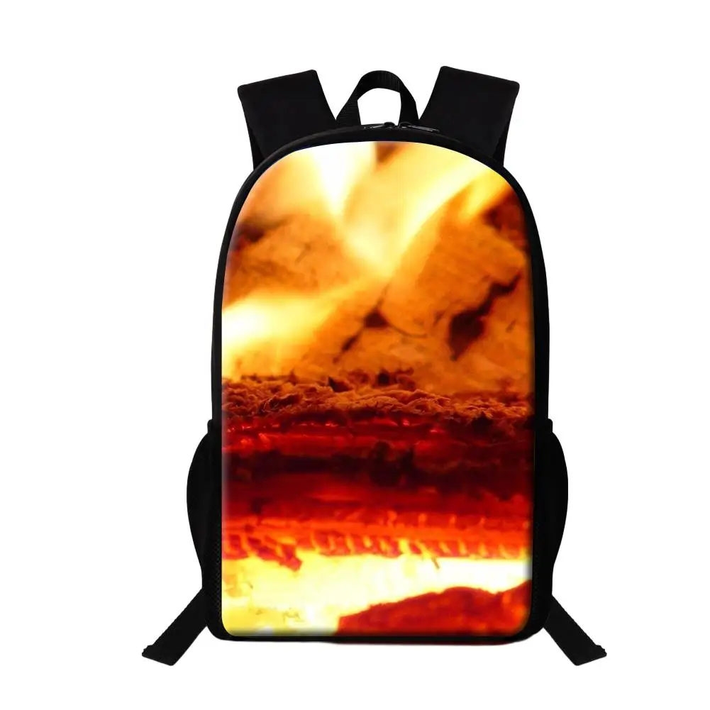 Mochilas escolares de 16 pulgadas para estudiantes de primaria, mochila con diseño de Cool Fire Blaze, morral diario para hombre, mochila multifuncional para niños