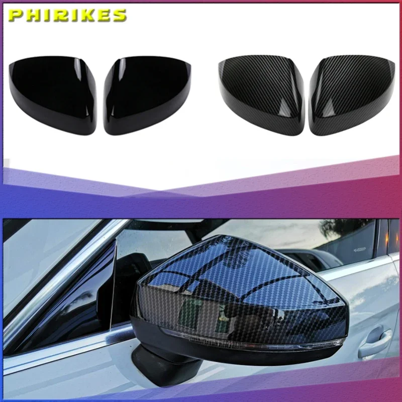 

For Audi A3 S3 8V RS3 2013 2014 2015 2016 2017 2018 2019 RearView Mirror Case Cover Carbon fiber pattern or Black Cover