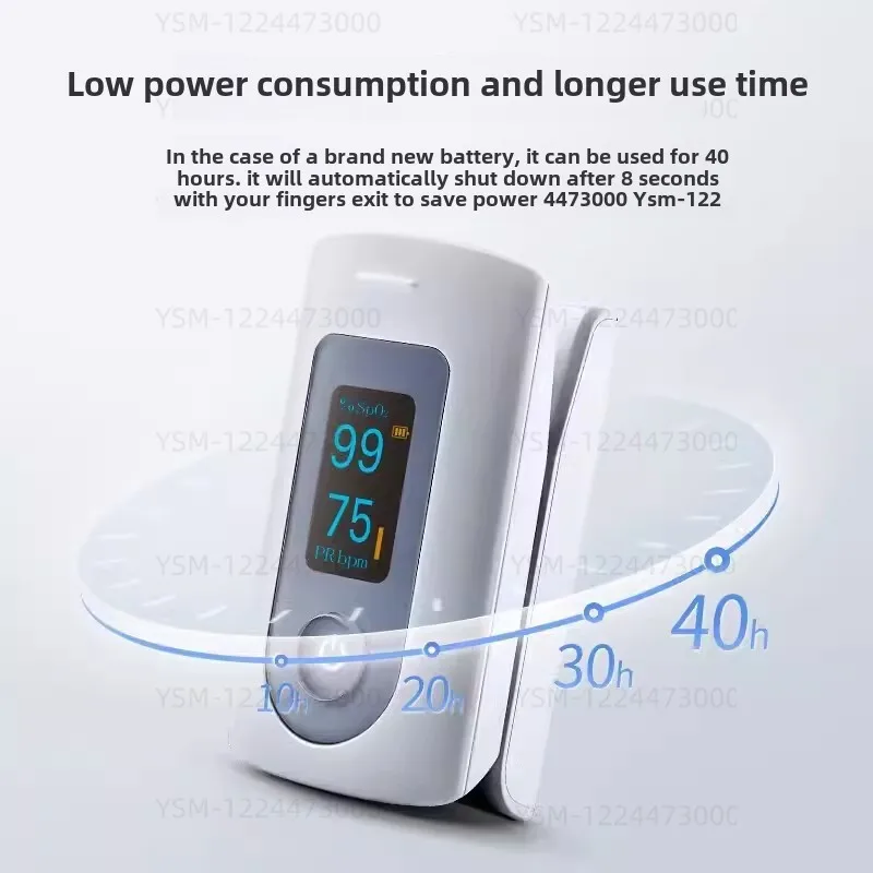 Finger Clip Oximeter Household Oxygen Saturation Detection Pulse Heart Rate Monitor