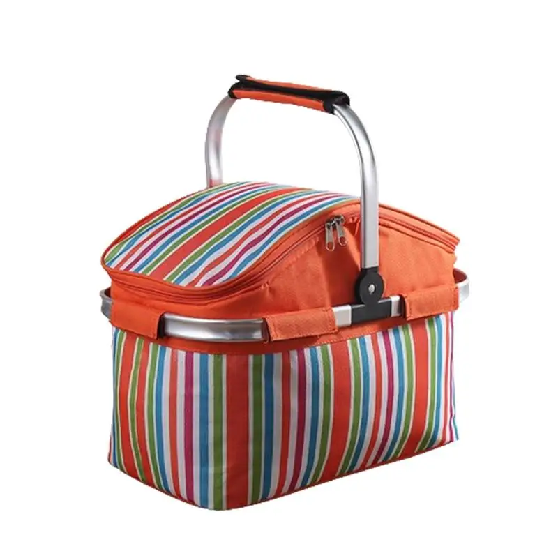 

Beach Picnic Basket 30L Large Capacity Picnic Box Picnic Camping Grocery Bags Foldable Outdoor Picnic Basket For Hiking Food