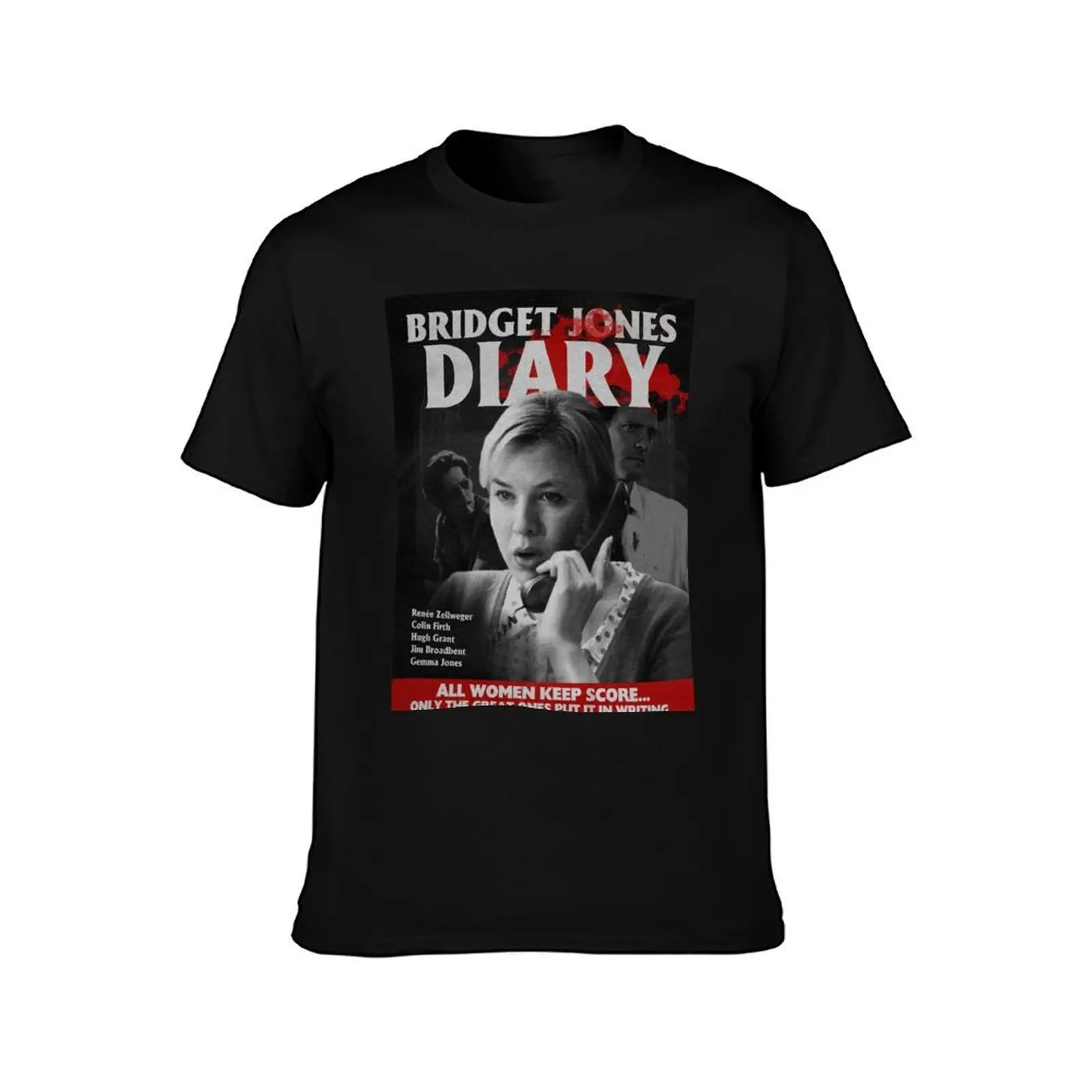 Bridget Jones Diary 2001 Classic Horror Design T-Shirt, Summer Casual Cotton Tee, Oversized Streetwear Tops, Unisex Men Women