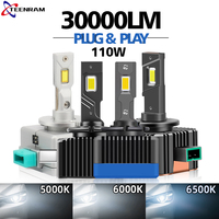 D3S LED Canbus Headlights Xenon HID D1S D2S D4S D5S D1R D2R D3R D4R D5R Turbo LED 28000LM 5000K 6000K 6500K 110W Plug and Play
